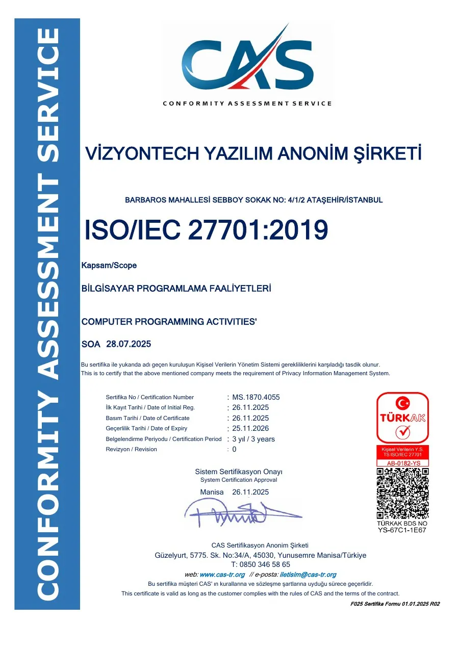First-page preview of the ISO/IEC 27701:2019 certificate